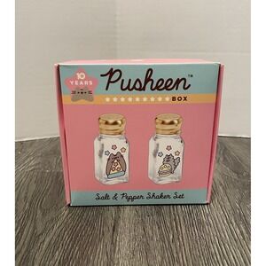 Pusheen Cat And Stormy Salt Pepper Shaker Set Box Exclusive Pizza Burger NEW